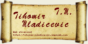 Tihomir Mladićević vizit kartica